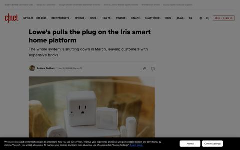 Lowe's pulls the plug on the Iris smart home platform - CNET