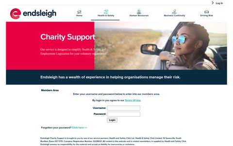 Members Login - Endsleigh Charity Support