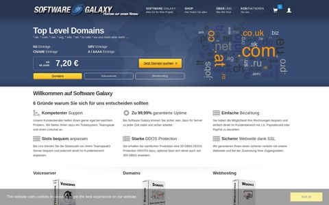 Software Galaxy - Hosting auf hohem Niveau