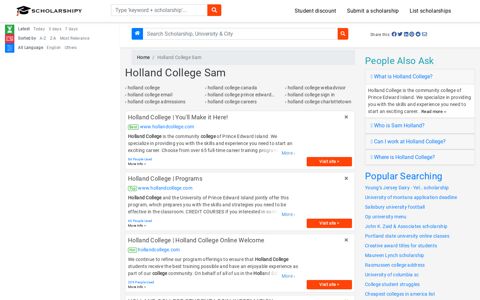Holland College Sam - Scholarship