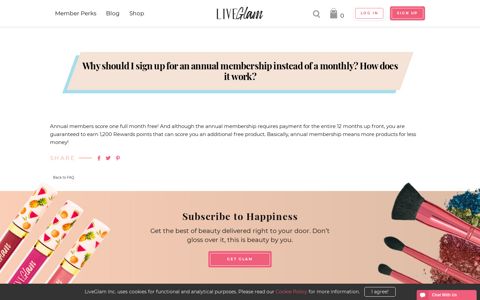 Why should I sign up for an annual membership ... - LiveGlam