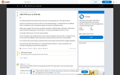 vQFX PFE error on EVE-NG : Juniper - Reddit