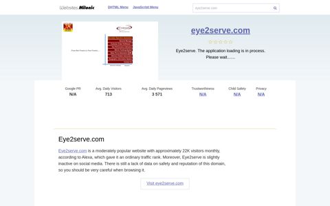 Eye2serve.com website. Eye2serve.com.