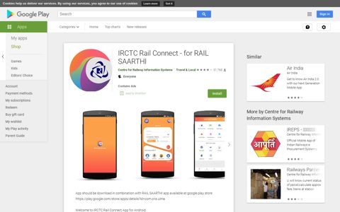 IRCTC Rail Connect - for RAIL SAARTHI - Apps on Google Play