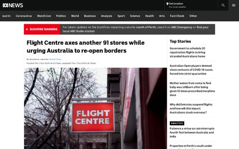 Flight Centre axes another 91 stores while urging Australia to ...
