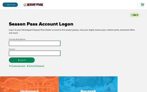 Season Pass Account :: Account Logon - Hersheypark