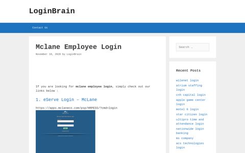 Mclane Employee Eserve Login - Mclane - LoginBrain
