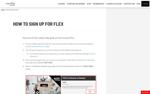 How to sign up for Flex - Everyone Active