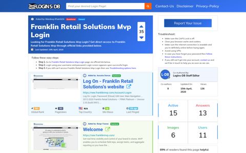Franklin Retail Solutions Mvp Login - Logins-DB
