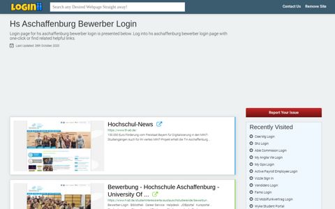 Hs Aschaffenburg Bewerber Login - Loginii.com
