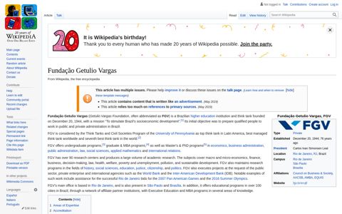 Fundação Getulio Vargas - Wikipedia