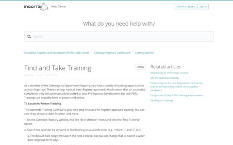 Find and Take Training – Gateways Registry and ExceleRate ...