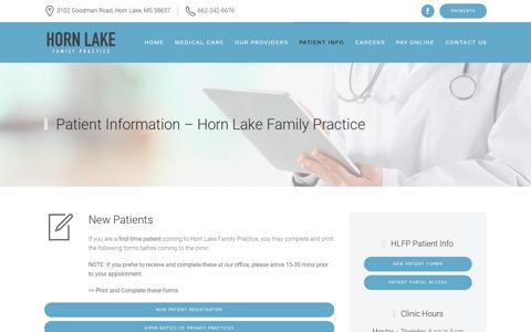 Patient Access and Registration Forms - Horn Lake Family ...