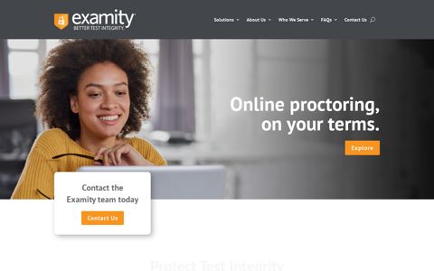 Examity: Online proctoring on your terms.
