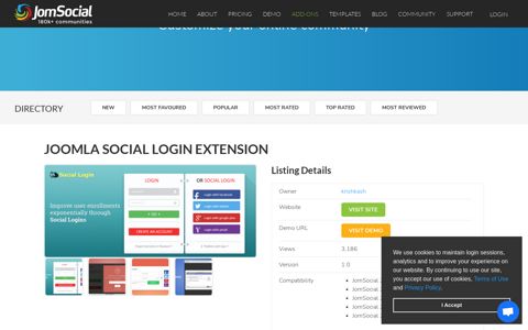 Joomla Social Login Extension - JomSocial