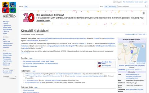 Kingscliff High School - Wikipedia