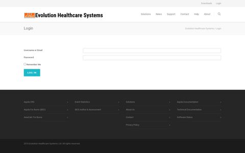 Login | Evolution Healthcare Systems