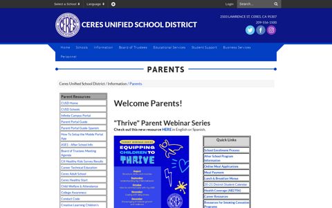 Parents - Ceres Unified School District
