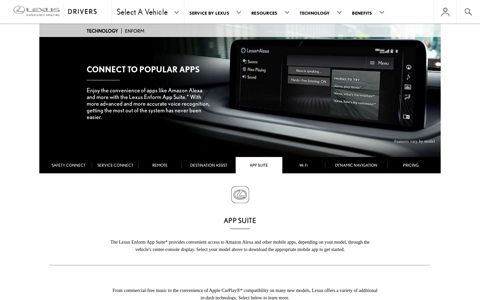 Enform App Suite | Lexus Drivers