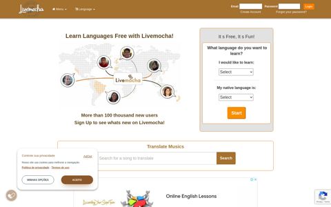 Livemocha: Learn Languages Free, speak spanish and french.