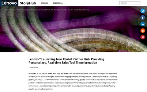 Lenovo™ Launching New Global Partner Hub, Providing ...