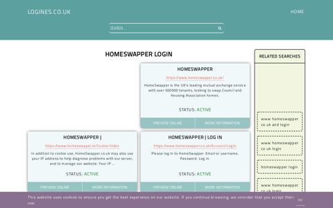 homeswapper login - General Information about Login - Logines.co.uk