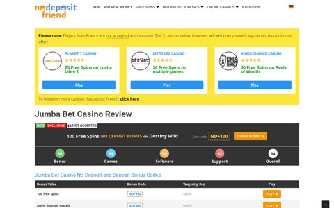 Jumba Bet Casino Review 2020 | Latest Bonus Codes
