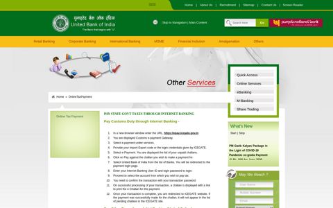 United Bank - OnlineTaxPayment - United Bank of India
