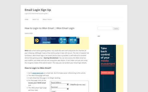 iWon Email Login - How to Login to Fatcow Email | Fatcow ...