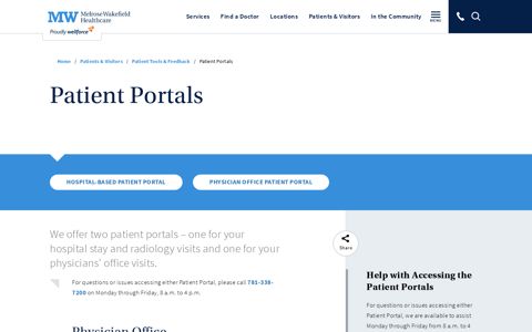 Patient Portals - MelroseWakefield Healthcare
