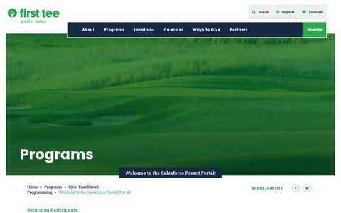 Welcome to the Salesforce Parent Portal! - First Tee - Greater ...