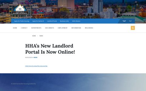 HHA's New Landlord Portal Is Now Online!