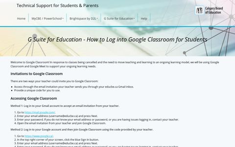 G Suite for Education - How to Log into Google ... - Cbe