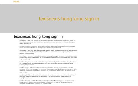 lexisnexis hong kong sign in – Pidwx