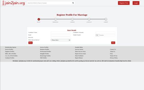 Register Free - Jain2Jain.org - Best Jain Matrimony