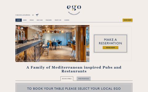 Ego Mediterranean Pub & Restaurants. Book Online Now.