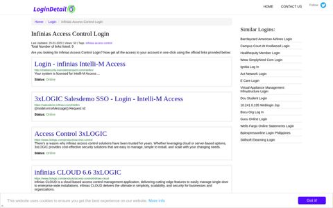 Infinias Access Control Login Login - infinias Intelli-M Access ...