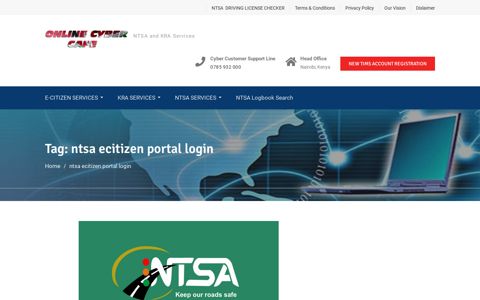 ntsa ecitizen portal login | - Online NTSA and KRA Services