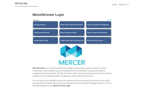 IBenefitCenter Login - - Bill Pay Help