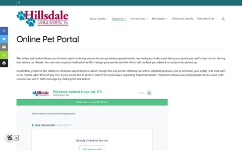 Online Pet Portal – Hillsdale Animal Hospital