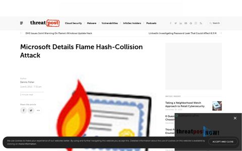 Microsoft Details Flame Hash-Collision Attack | Threatpost