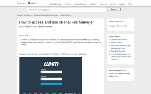 How to access and use cPanel File Manager – Hostway Help ...