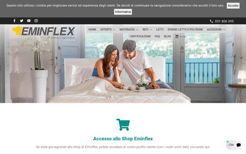 Accesso allo Shop Eminflex - Eminflex Materassi