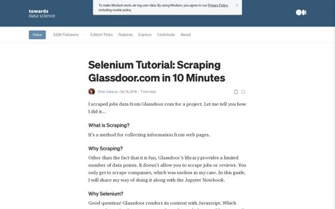 Selenium Tutorial: Scraping Glassdoor.com in 10 Minutes | by ...
