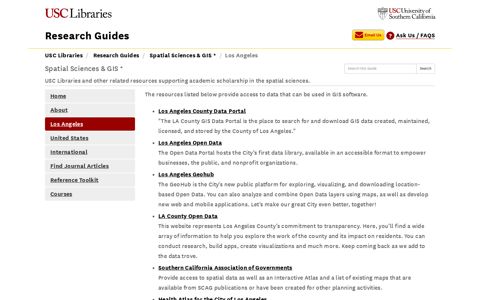 Los Angeles - Spatial Sciences & GIS * - Research Guides at ...