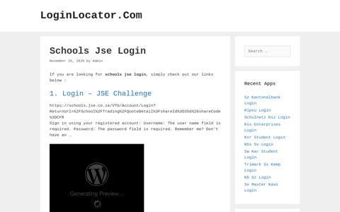 Schools Jse Login - LoginLocator.Com