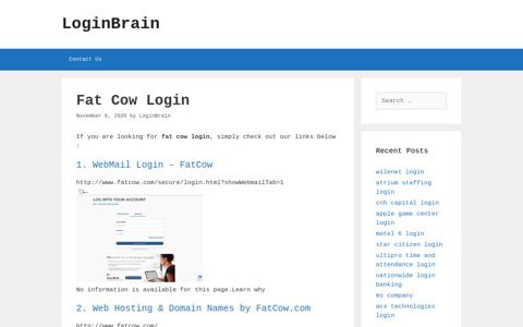 Fat Cow - Webmail Login - Fatcow - LoginBrain