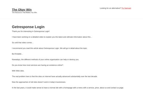Getresponse Login - Everything You Need To Know