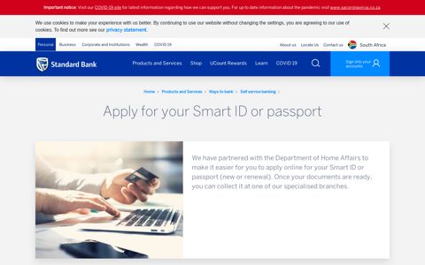 Get your Smart ID or passport | Standard Bank