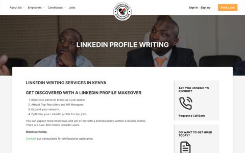 LinkedIn Profile Writing - Recours 4 Kenya